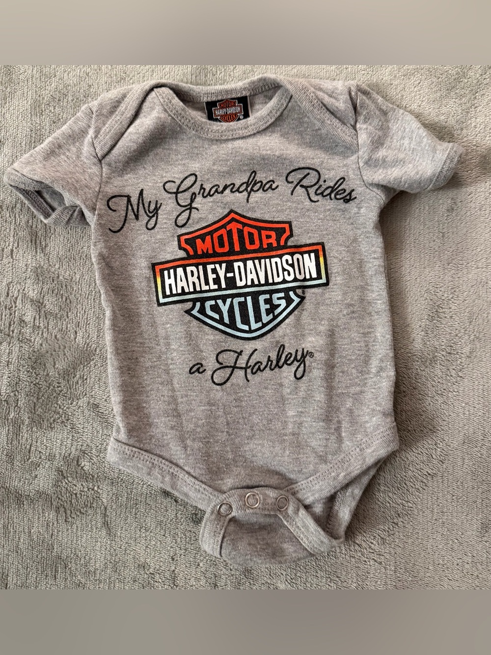 My Grandpa Rides A Harley Onesie Size 0-3 Months